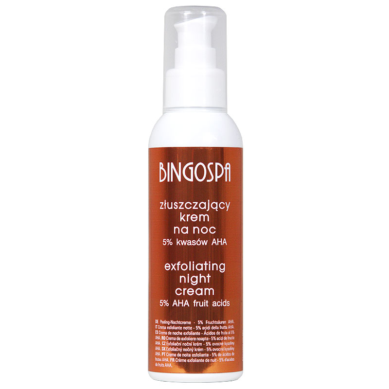 Crema exfolianta de noapte - 5% AHA BingoSpa, 100g